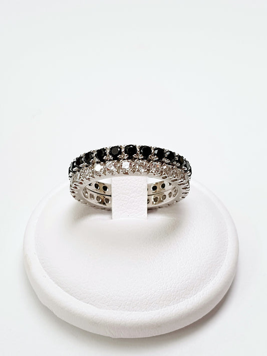 Anello Eternity zirconi Oro