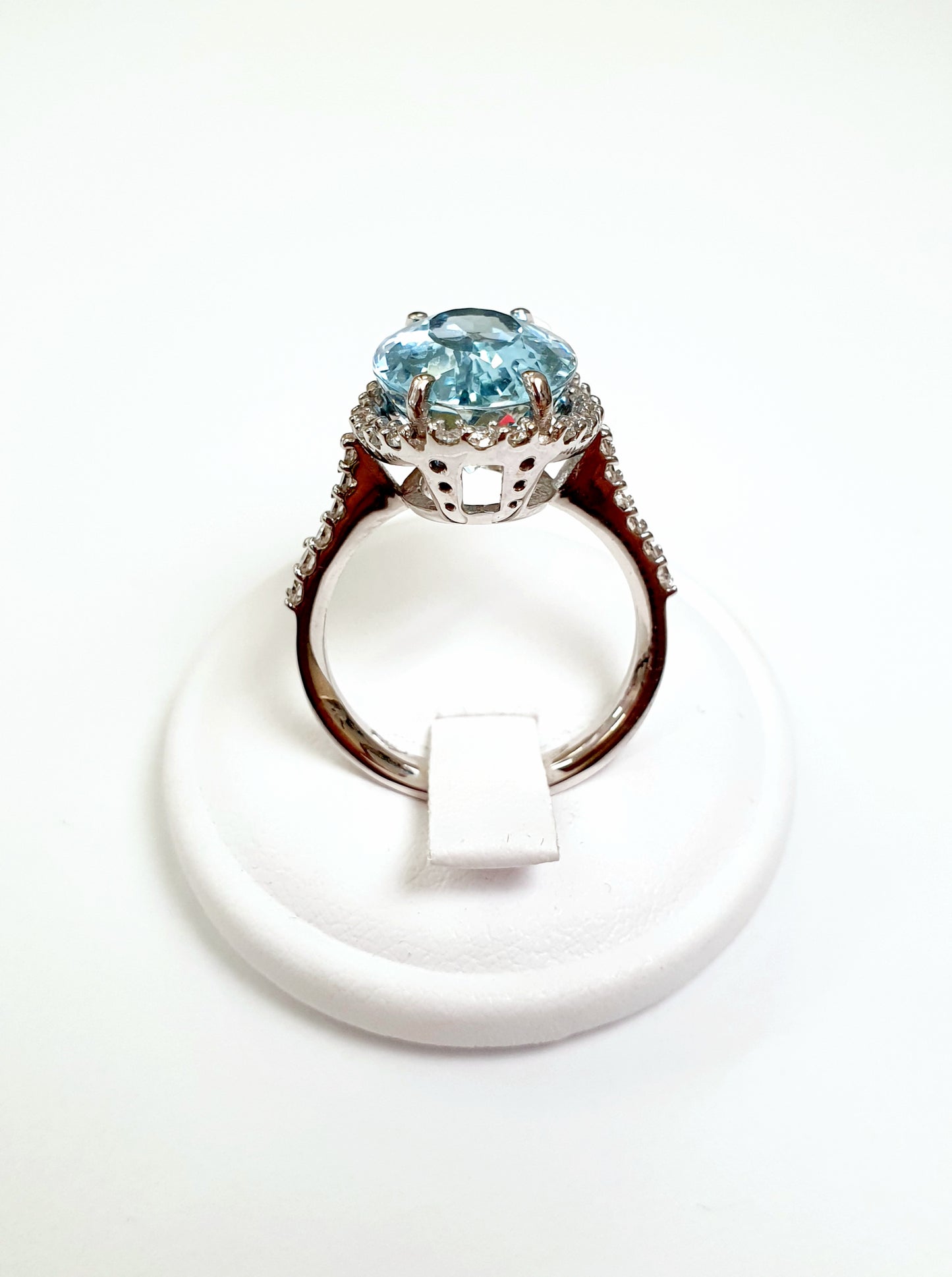 Anello Acquamarina Oro bianco