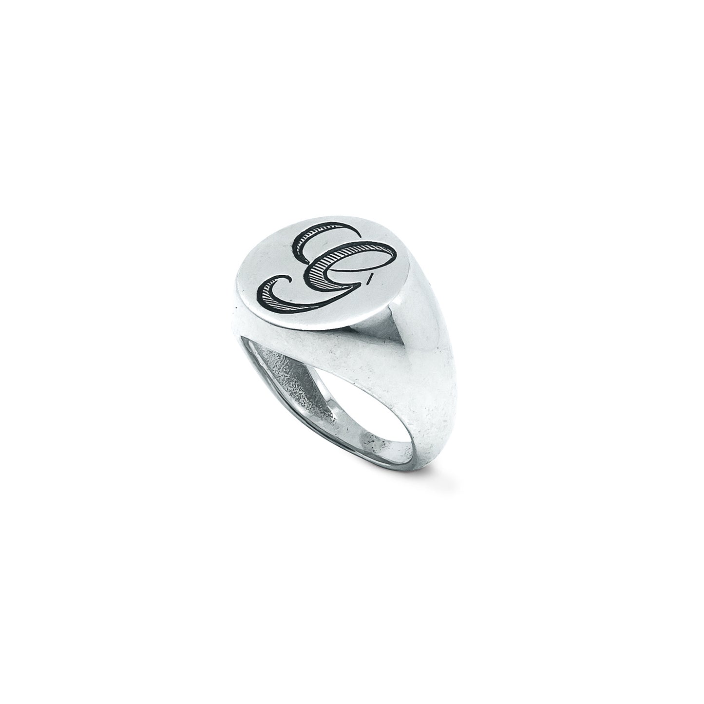 Anello Chevalier lettera Argento