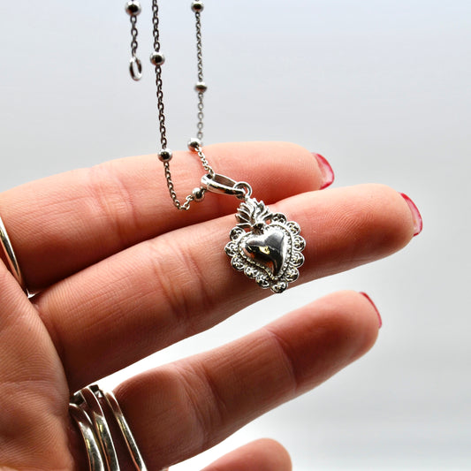 Collana Cuore Sacro Argento925