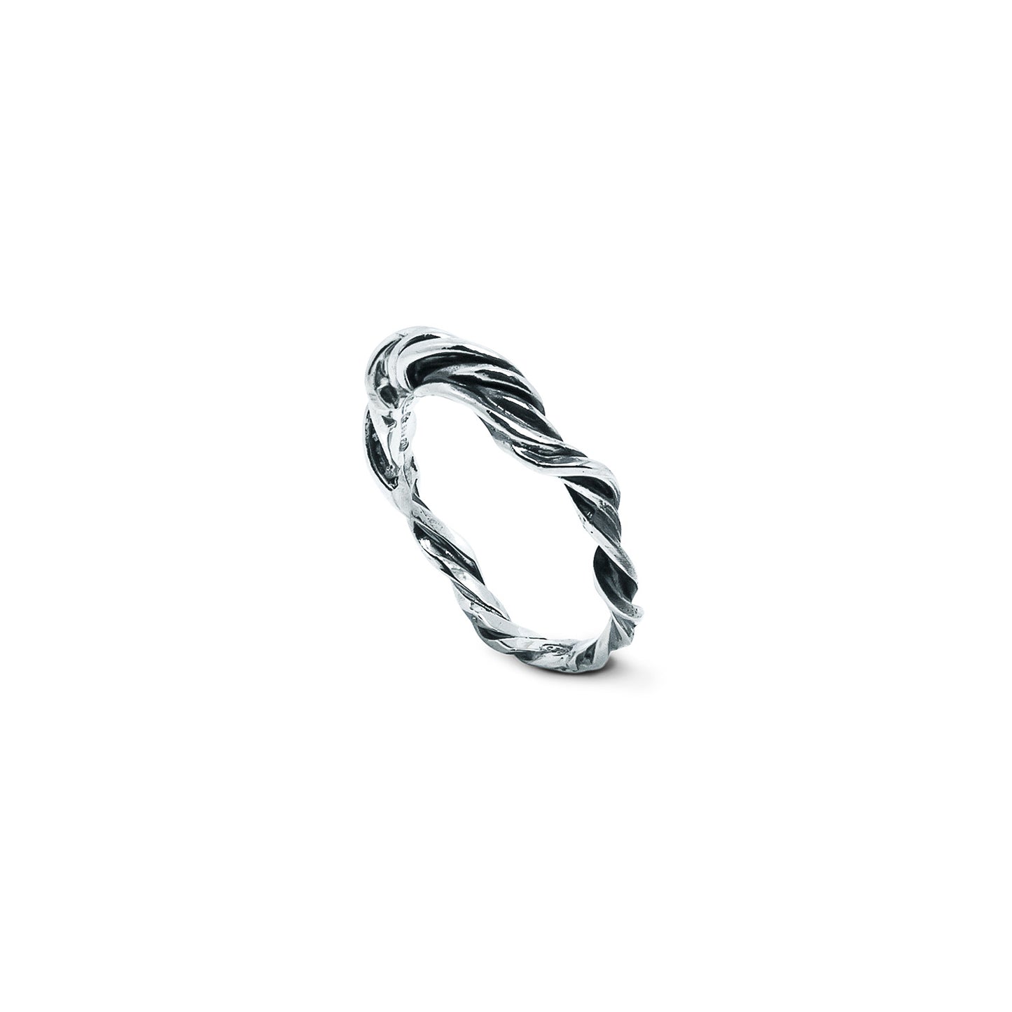 Anello mini intrecciato Argento