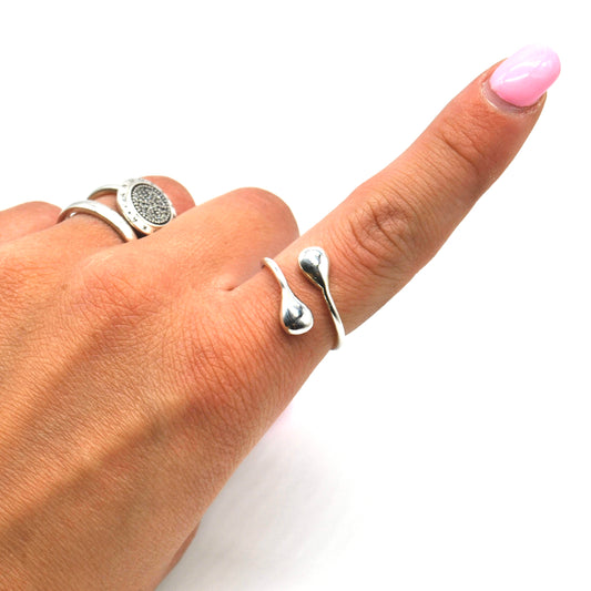 Anello Goccia Argento