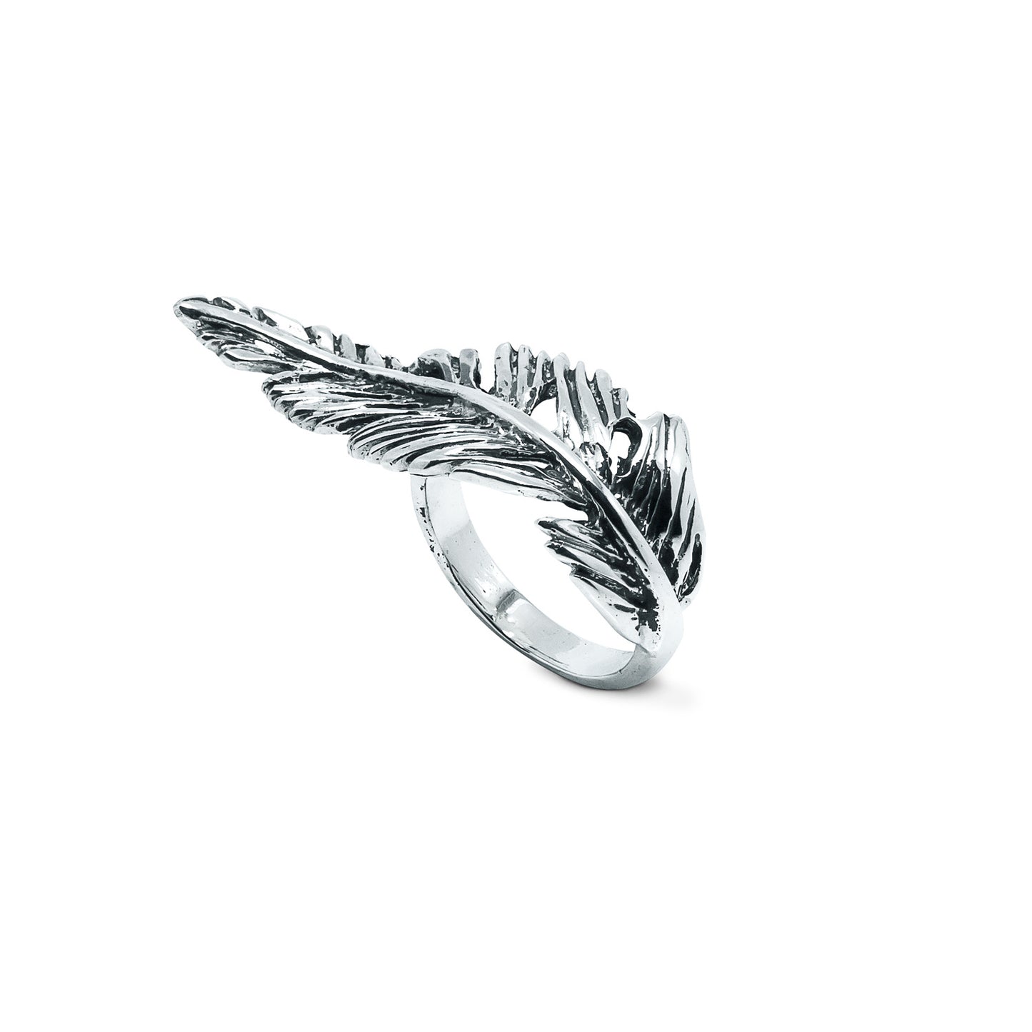 Anello Piuma Argento