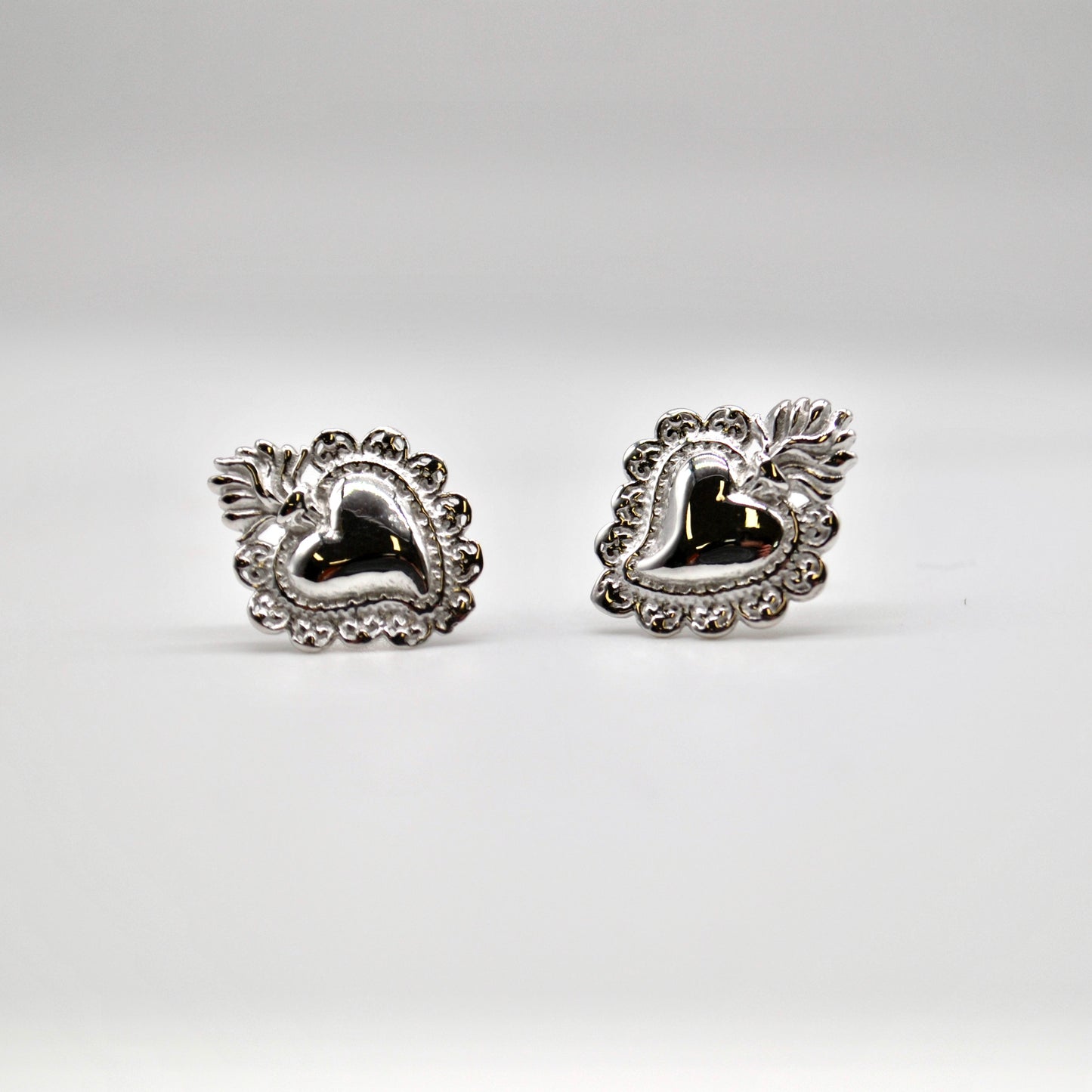 Orecchini Cuore Sacro Argento
