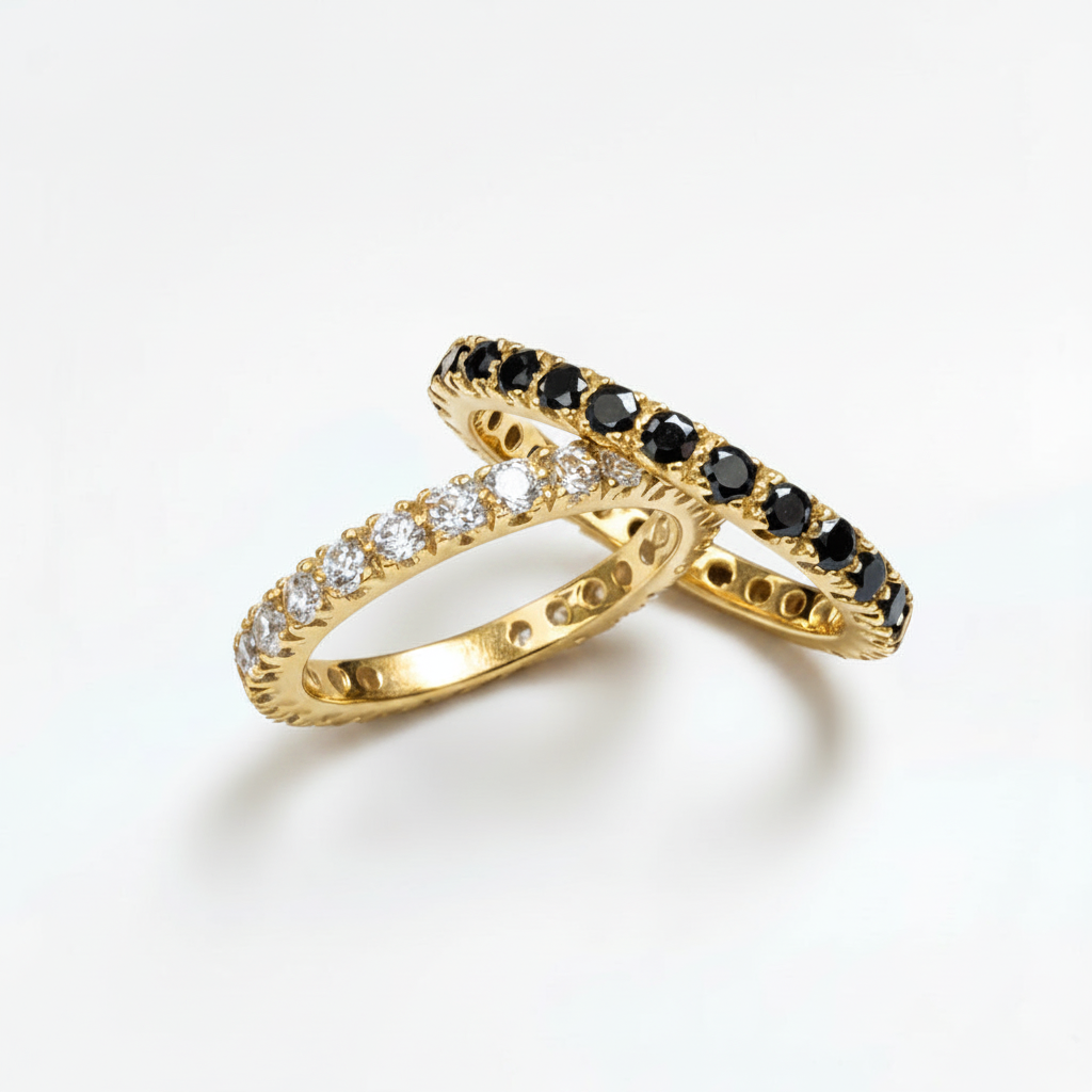 Anello Eternity zirconi