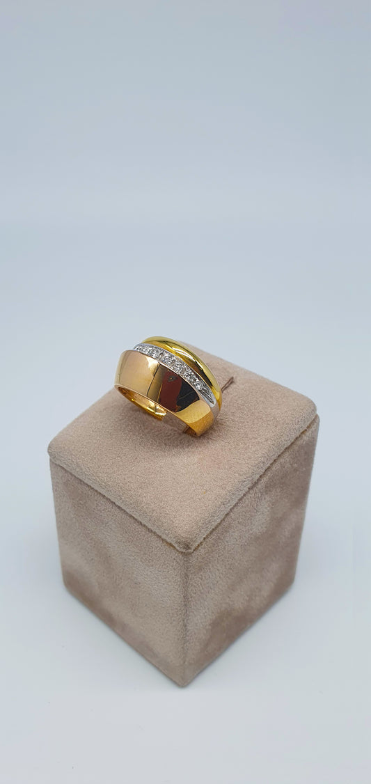 Anello oro diamanti