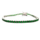 Bracciale Tennis Verde Argento