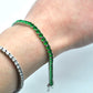 Bracciale Tennis Verde Argento