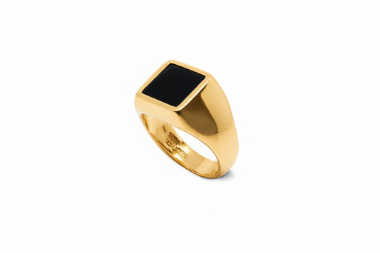 Anello chevalier onice