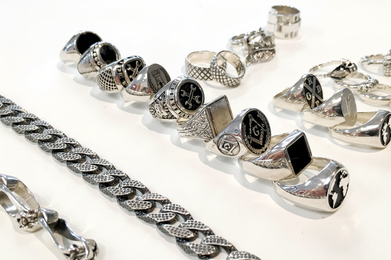 Anello chevalier onice