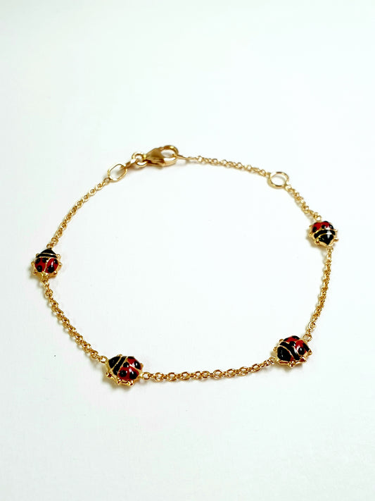 Bracciale bimba coccinella Oro giallo