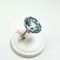 Anello Acquamarina Oro bianco