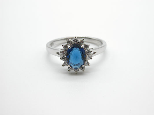 Anello Kate Blu Mini Argento