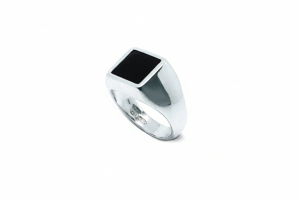 Anello chevalier onice