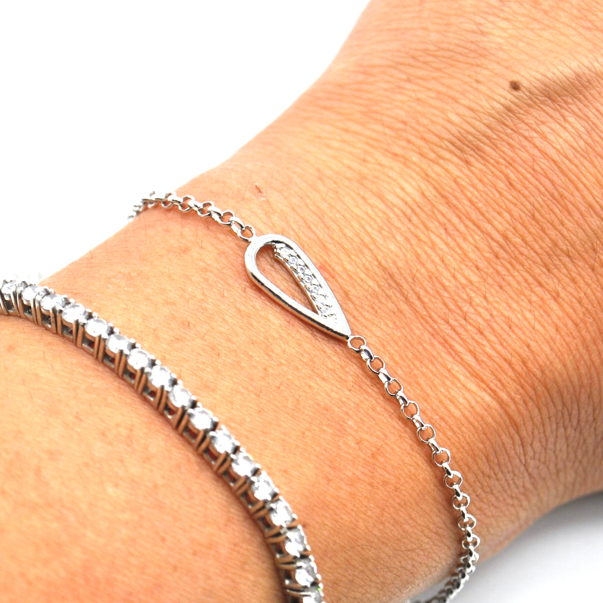 Bracciale Goccia zirconi