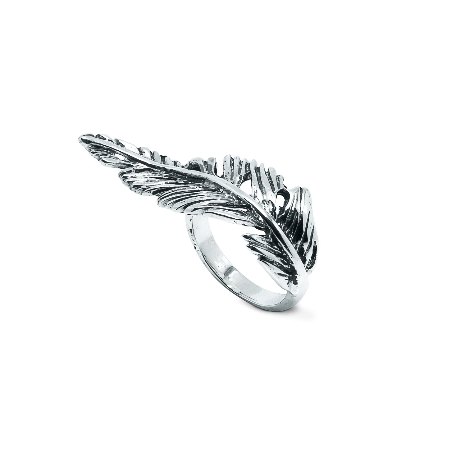 Anello Piuma Argento