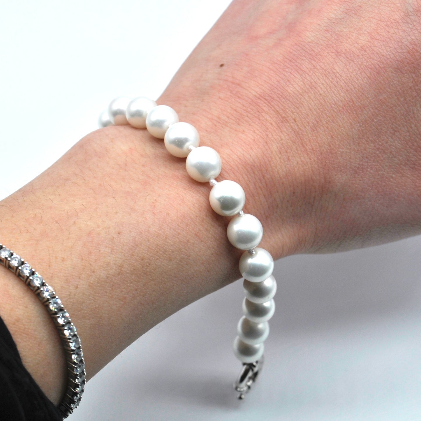 Bracciale Perle chiusura argento